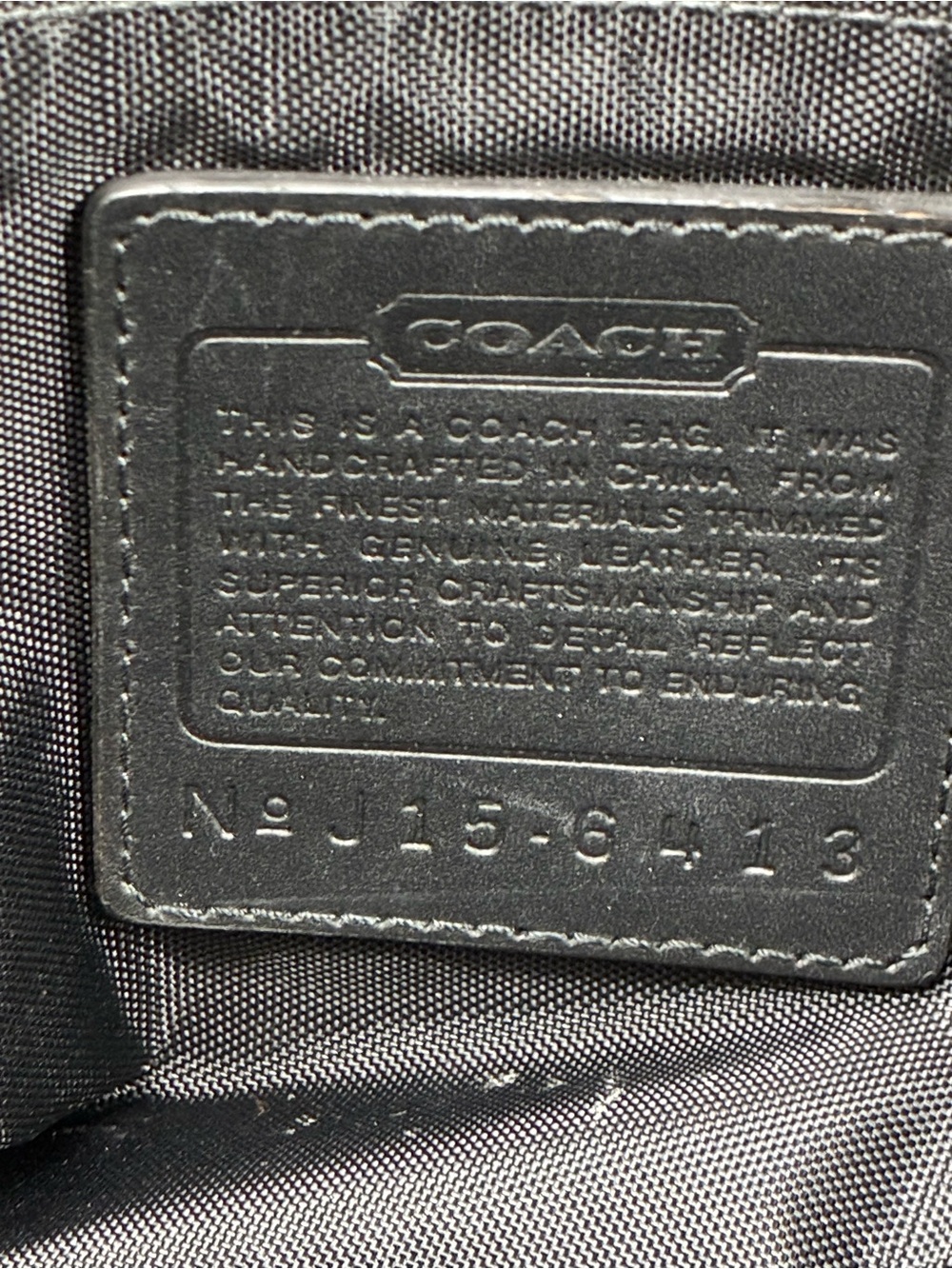Coach Black Nylon Messenger Bag with Leather Trim - Picture 5 of 5